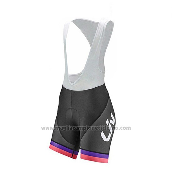 2019 Abbigliamento Ciclismo Donne Liv Nero Fuxia Manica Corta e Salopette