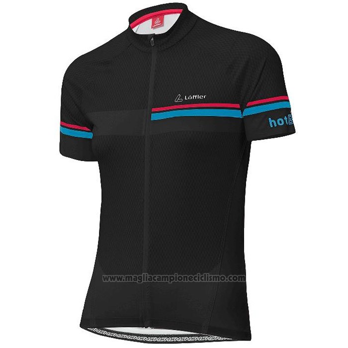 2020 Abbigliamento Ciclismo Donne Loffler Rosa Blu Nero Manica Corta e Salopette