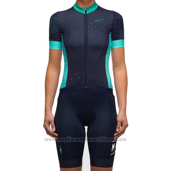 2017 Abbigliamento Ciclismo Donne Maap Nero Manica Corta e Salopette