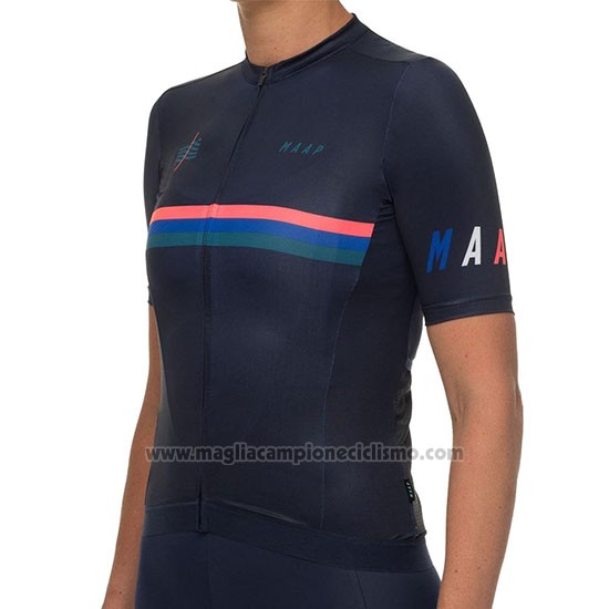 2019 Abbigliamento Ciclismo Donne Maap Nationals Nero Manica Corta e Salopette