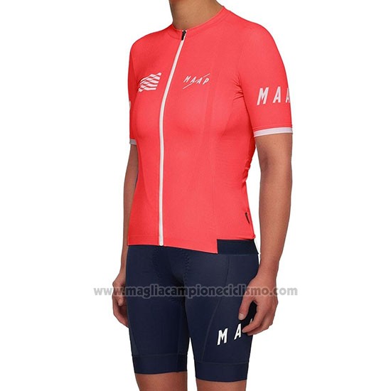 2019 Abbigliamento Ciclismo Donne Maap Rosso Manica Corta e Salopette