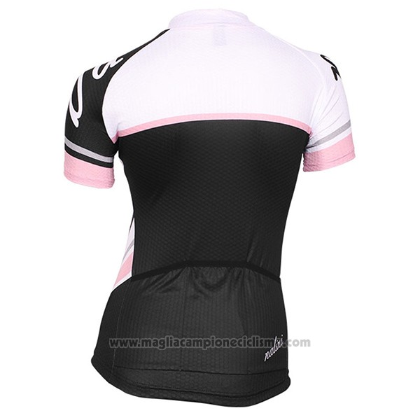 2017 Abbigliamento Ciclismo Donne Nalini Bianco e Nero Manica Corta e Salopette
