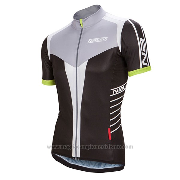 2017 Abbigliamento Ciclismo Donne Nalini Nero e Bianco Manica Corta e Salopette