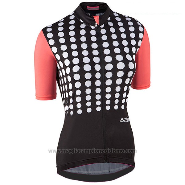2017 Abbigliamento Ciclismo Donne Nalini Optical Nero e Arancione Manica Corta e Salopette