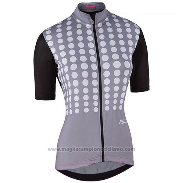 2017 Abbigliamento Ciclismo Donne Nalini Optical Nero e Grigio Manica Corta e Salopette