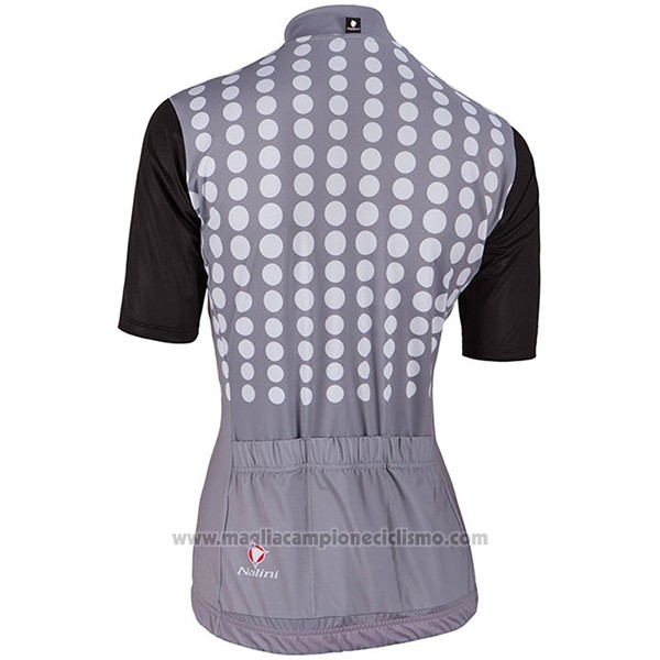 2017 Abbigliamento Ciclismo Donne Nalini Optical Nero e Grigio Manica Corta e Salopette
