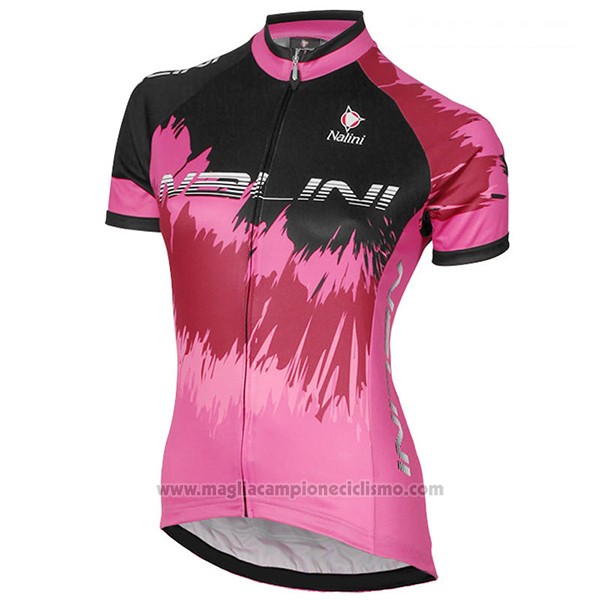 2017 Abbigliamento Ciclismo Donne Nalini Sfiziosa Rosso Manica Corta e Salopette