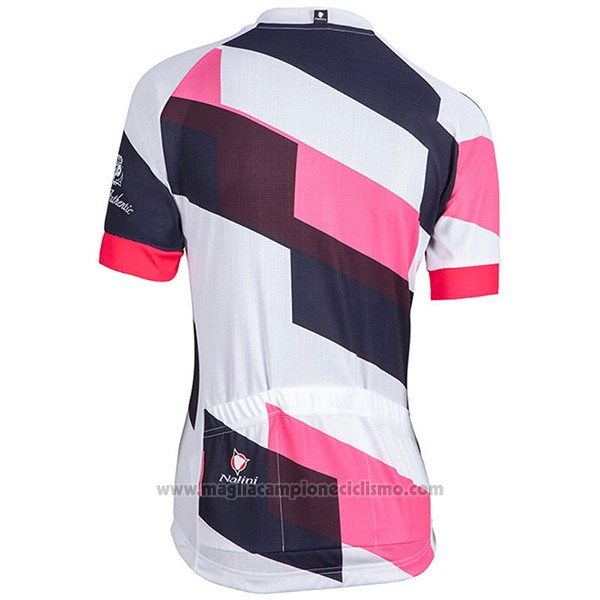 2017 Abbigliamento Ciclismo Donne Nalini Stripe Rosa e Nero Manica Corta e Salopette