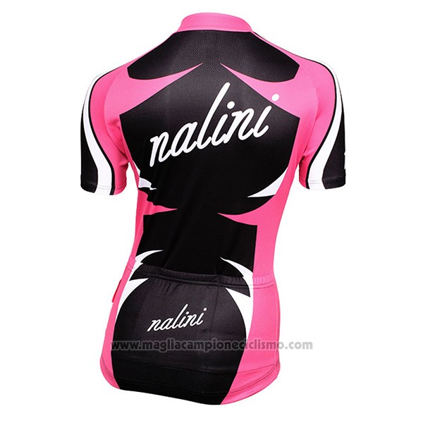 2017 Abbigliamento Ciclismo Donne Nalini Verona Rosso e Nero Manica Corta e Salopette