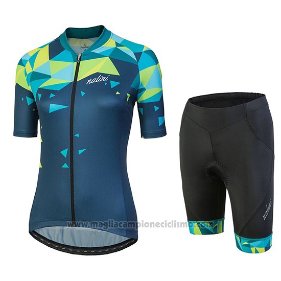 2018 Abbigliamento Ciclismo Donne Nalini CHIC Verde Manica Corta e Salopette