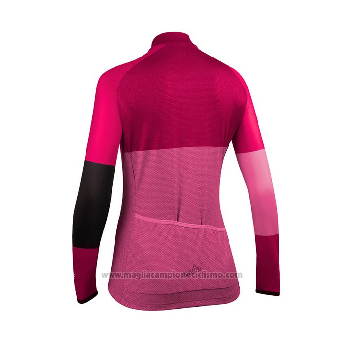 2021 Abbigliamento Ciclismo Donne Nalini Rosa Viola Manica Lunga e Salopette