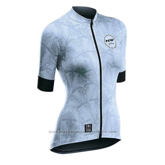 2020 Abbigliamento Ciclismo Donne Northwave Blu Nero Manica Corta e Salopette
