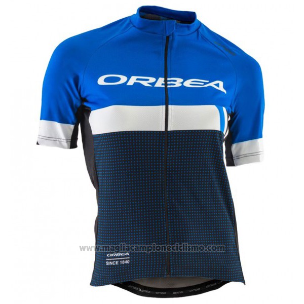2017 Abbigliamento Ciclismo Donne Orbea Nero e Blu Manica Corta e Salopette
