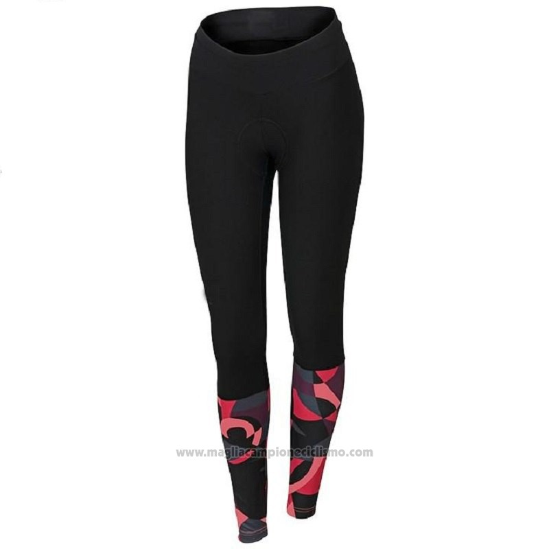2018 Abbigliamento Ciclismo Donne Orbea Rosso e Nero Manica Lunga e Salopette