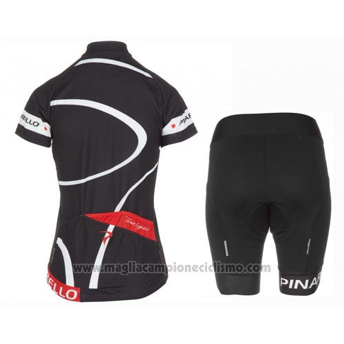 2016 Abbigliamento Ciclismo Donne Pinarello Rosso e Bianco Manica Corta e Salopette