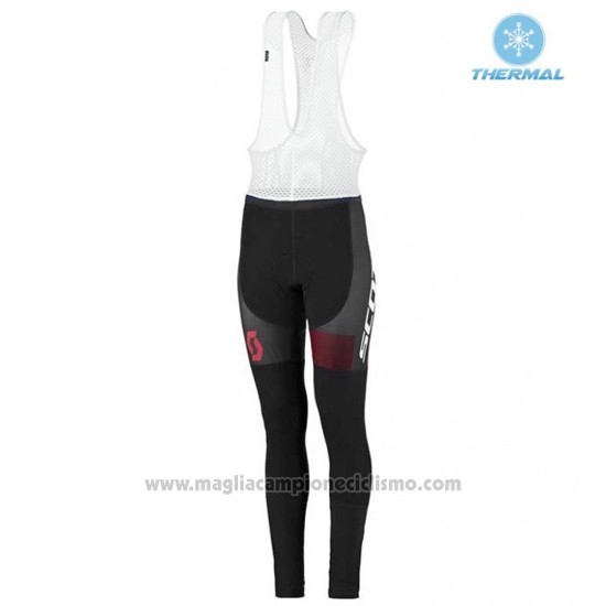2016 Abbigliamento Ciclismo Donne Scott Bianco e Nero Manica Lunga e Salopette