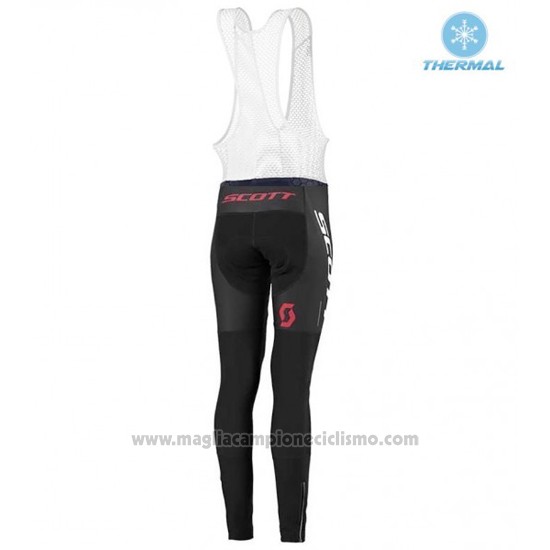 2016 Abbigliamento Ciclismo Donne Scott Bianco e Nero Manica Lunga e Salopette