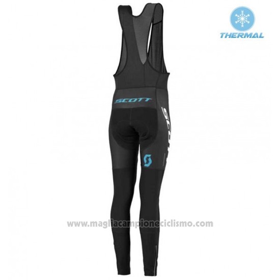 2016 Abbigliamento Ciclismo Donne Scott Blu e Nero Manica Lunga e Salopette