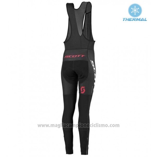 2016 Abbigliamento Ciclismo Donne Scott Rosso e Nero Manica Lunga e Salopette