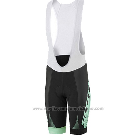 2016 Abbigliamento Ciclismo Donne Scott Verde e Bianco Manica Corta e Salopette