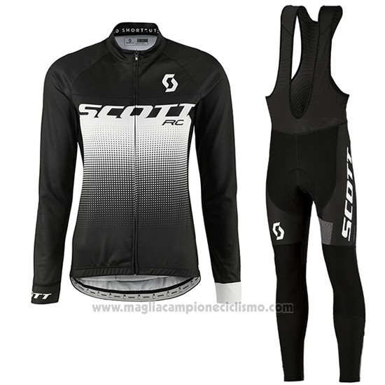 2016 Abbigliamento Ciclismo Donne Scott Verde e Bianco Manica Lunga e Salopette