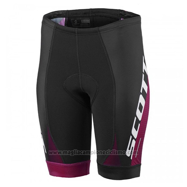 2017 Abbigliamento Ciclismo Donne Scott Fuxia Manica Corta e Salopette