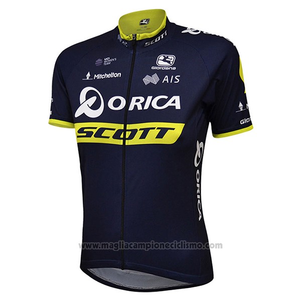 2017 Abbigliamento Ciclismo Donne Scott Nero e Giallo Manica Corta e Salopette