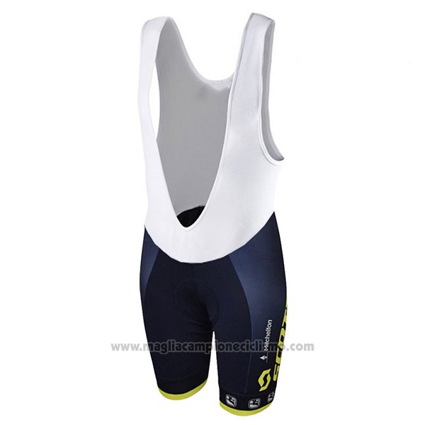 2017 Abbigliamento Ciclismo Donne Scott Nero e Giallo Manica Corta e Salopette