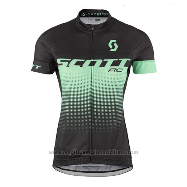 2017 Abbigliamento Ciclismo Donne Scott Nero e Verde Manica Corta e Salopette