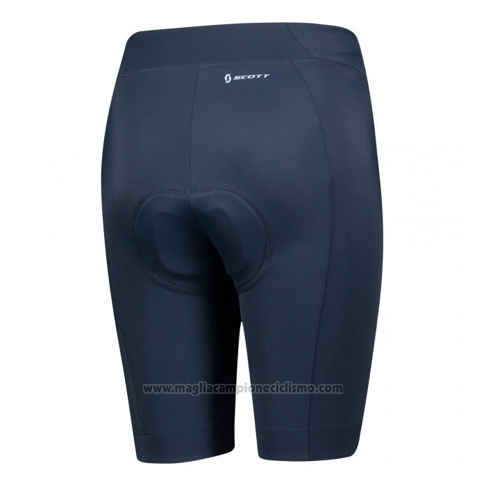 2021 Abbigliamento Ciclismo Donne Scott Grigio Blu Manica Corta e Salopette