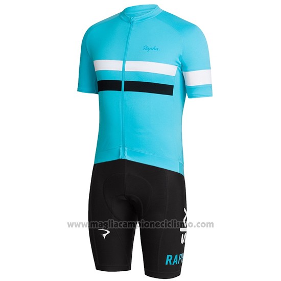 2016 Abbigliamento Ciclismo Donne Sky Blu e Bianco Manica Corta e Salopette