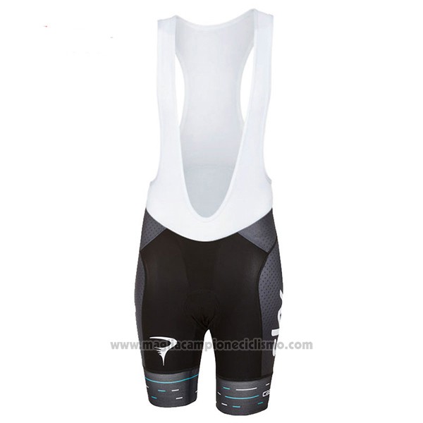 2017 Abbigliamento Ciclismo Donne Sky Nero Manica Corta e Salopette
