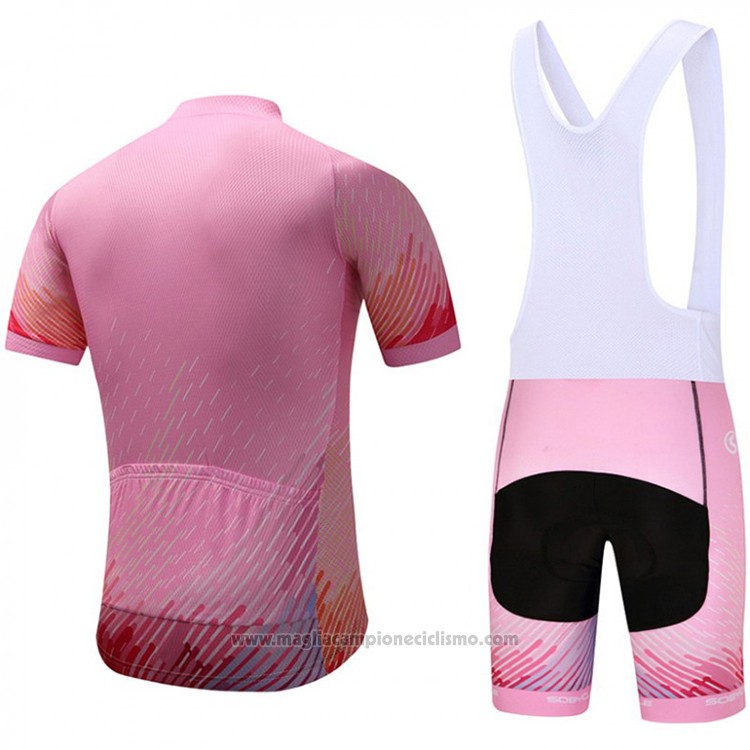 2018 Abbigliamento Ciclismo Sobycle Rosa Manica Corta e Salopette