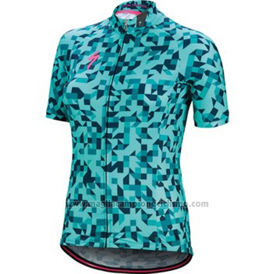2018 Abbigliamento Ciclismo Donne Specialized Verde Manica Corta e Salopette