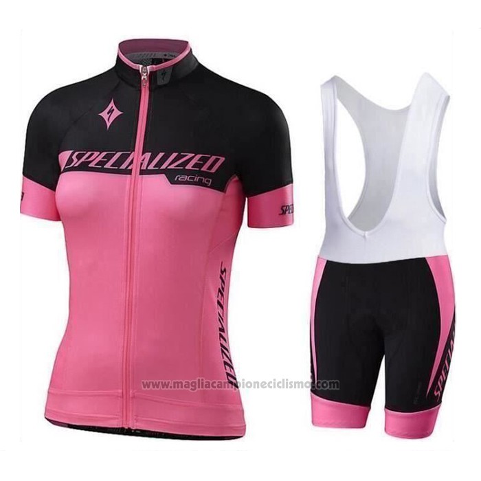 2020 Abbigliamento Ciclismo Donne Specialized Nero Rosa Manica Corta e Salopette