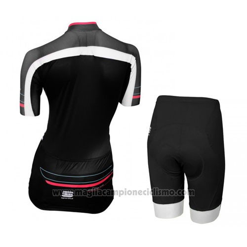 2016 Abbigliamento Ciclismo Sportful Rosso e Nero Manica Corta e Salopette