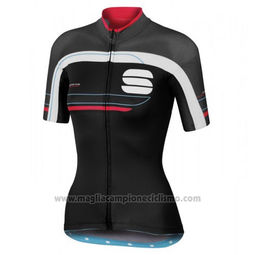 2016 Abbigliamento Ciclismo Sportful Rosso e Nero Manica Corta e Salopette