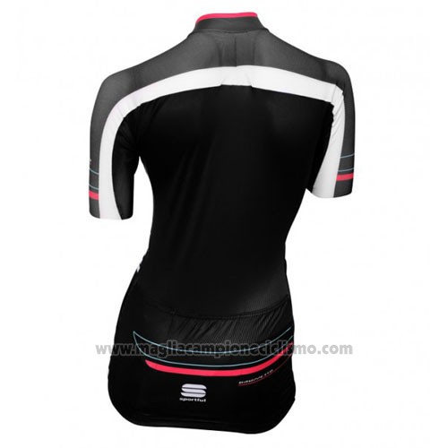 2016 Abbigliamento Ciclismo Sportful Rosso e Nero Manica Corta e Salopette
