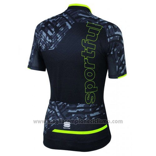 2016 Abbigliamento Ciclismo Sportful Verde e Nero Manica Corta e Salopette
