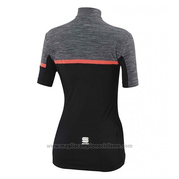 2017 Abbigliamento Ciclismo Donne Sportful Giara Nero Manica Corta e Salopette