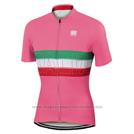 2017 Abbigliamento Ciclismo Donne Sportful Rosa Manica Corta e Salopette