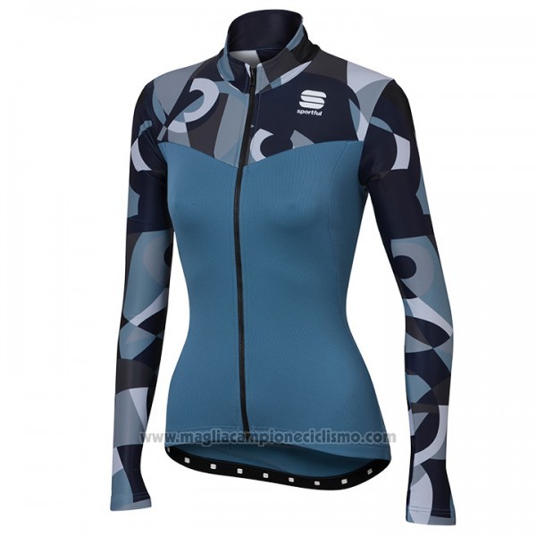 2017 Abbigliamento Ciclismo Sportful Primavera Blu Manica Lunga e Salopette