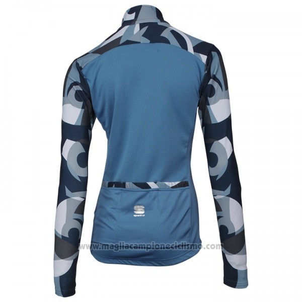 2017 Abbigliamento Ciclismo Sportful Primavera Blu Manica Lunga e Salopette