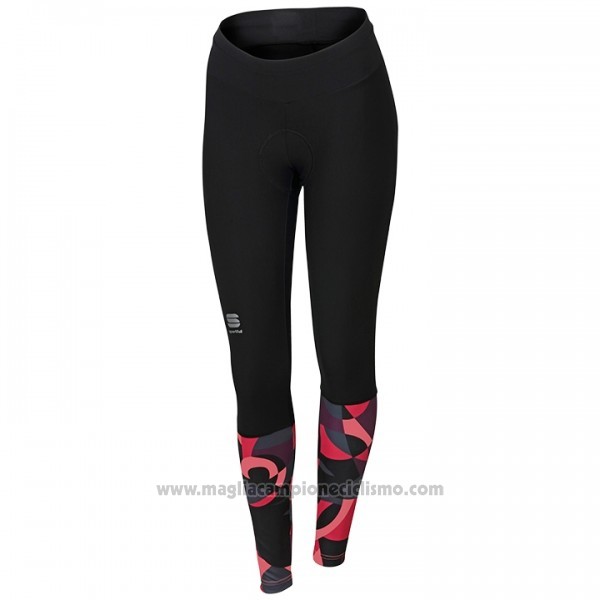 2017 Abbigliamento Ciclismo Sportful Primavera Nero e Rosso Manica Lunga e Salopette