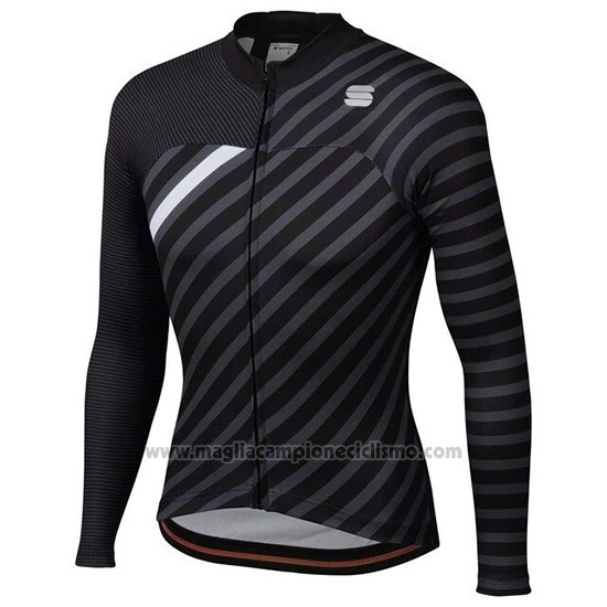 2020 Abbigliamento Ciclismo Donne Sportful Nero Bianco Manica Lunga e Salopette
