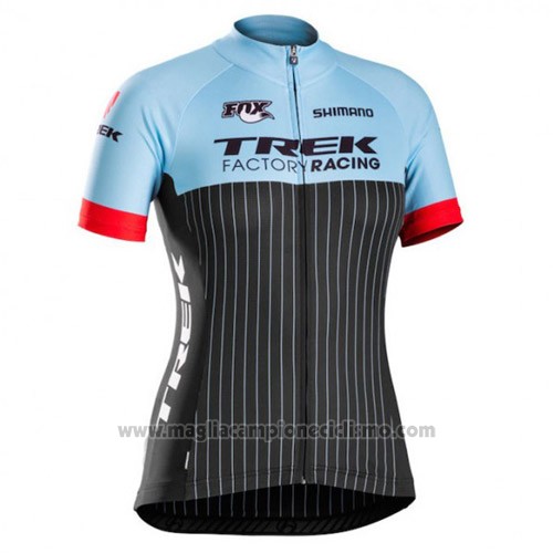 2015 Abbigliamento Ciclismo Trek Blu e Nero Manica Corta e Salopette