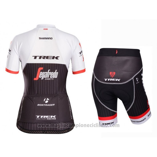 2016 Abbigliamento Ciclismo Donne Trek Nero e Rosso Manica Corta e Salopette