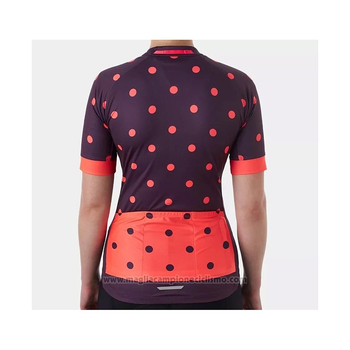 2021 Abbigliamento Ciclismo Donne Trek Viola Arancione Manica Corta e Salopette