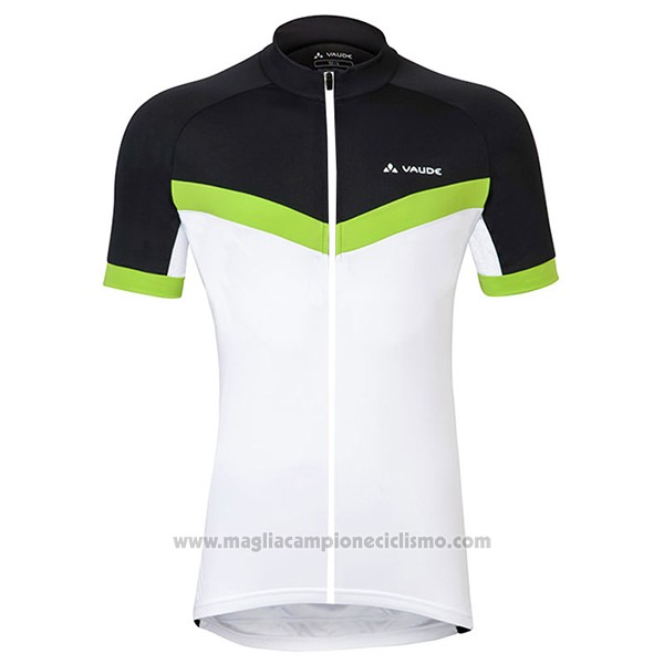 2017 Abbigliamento Ciclismo Donne Vaude Bianco e Verde Manica Corta e Salopette