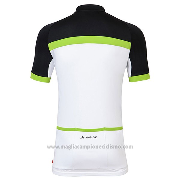 2017 Abbigliamento Ciclismo Donne Vaude Bianco e Verde Manica Corta e Salopette